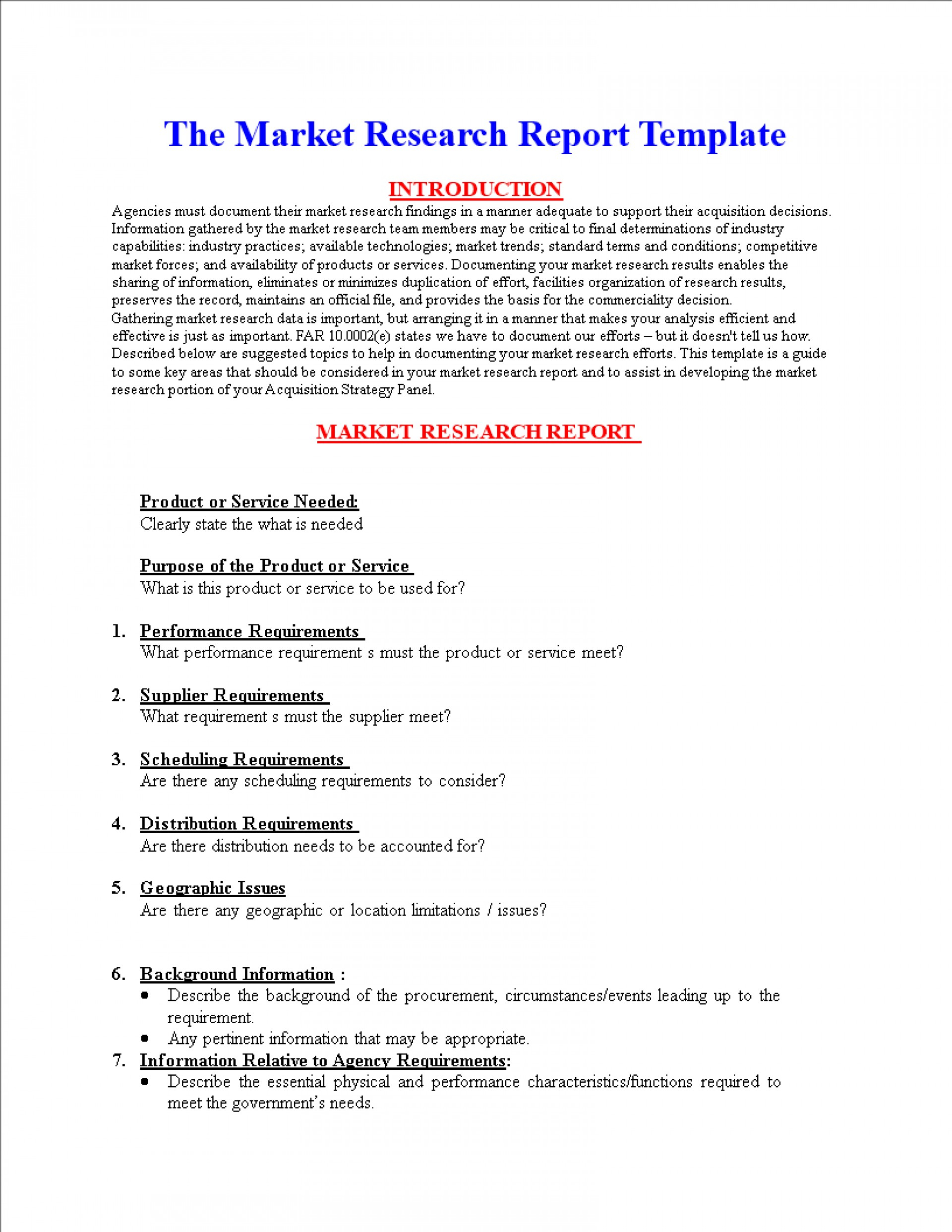  Research Report Sample Template Professional Template