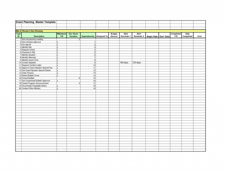 013 Business Plan Spreadsheet Template Excel With Event regarding ...