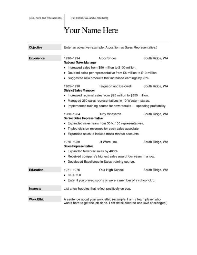 100 Free Printable Resume Templates | Sample Resume | Free throughout ...