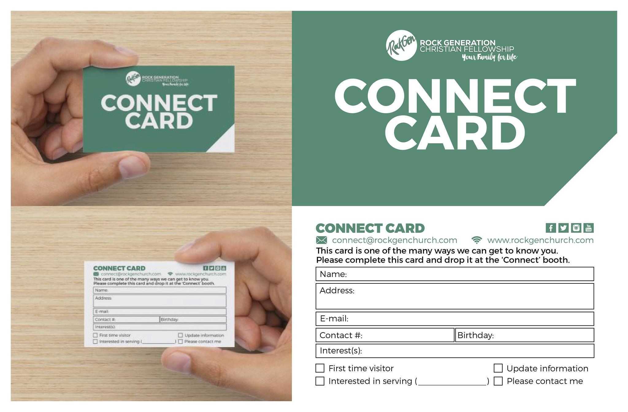 11 Awesome Church Connection Card Examples Scbc Media Team Throughout Church Visitor Card