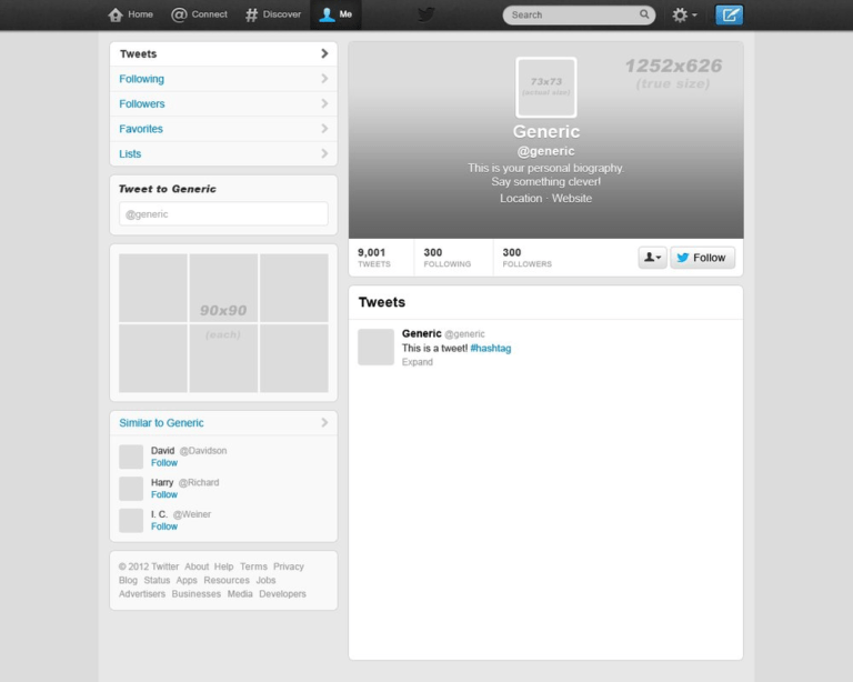 11 Best Photos Of Blank Twitter Profile Template – Twitter Intended For