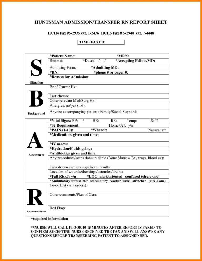 12+ Sbar Printable Forms | New Looks Wellness Inside Sbar Template Word ...