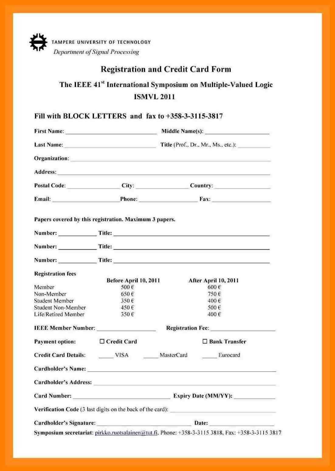 Student Registration Form Template Free Download Sampletemplatess 