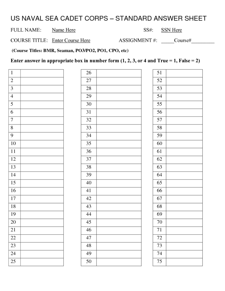 27 Images Of 100 Blank Answer Sheet Template Printable Intended For 