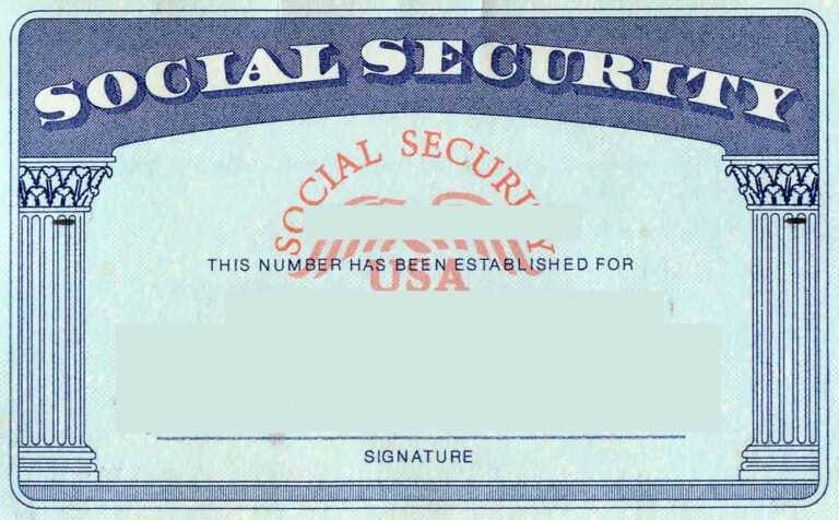 Social Security Card Template Pdf