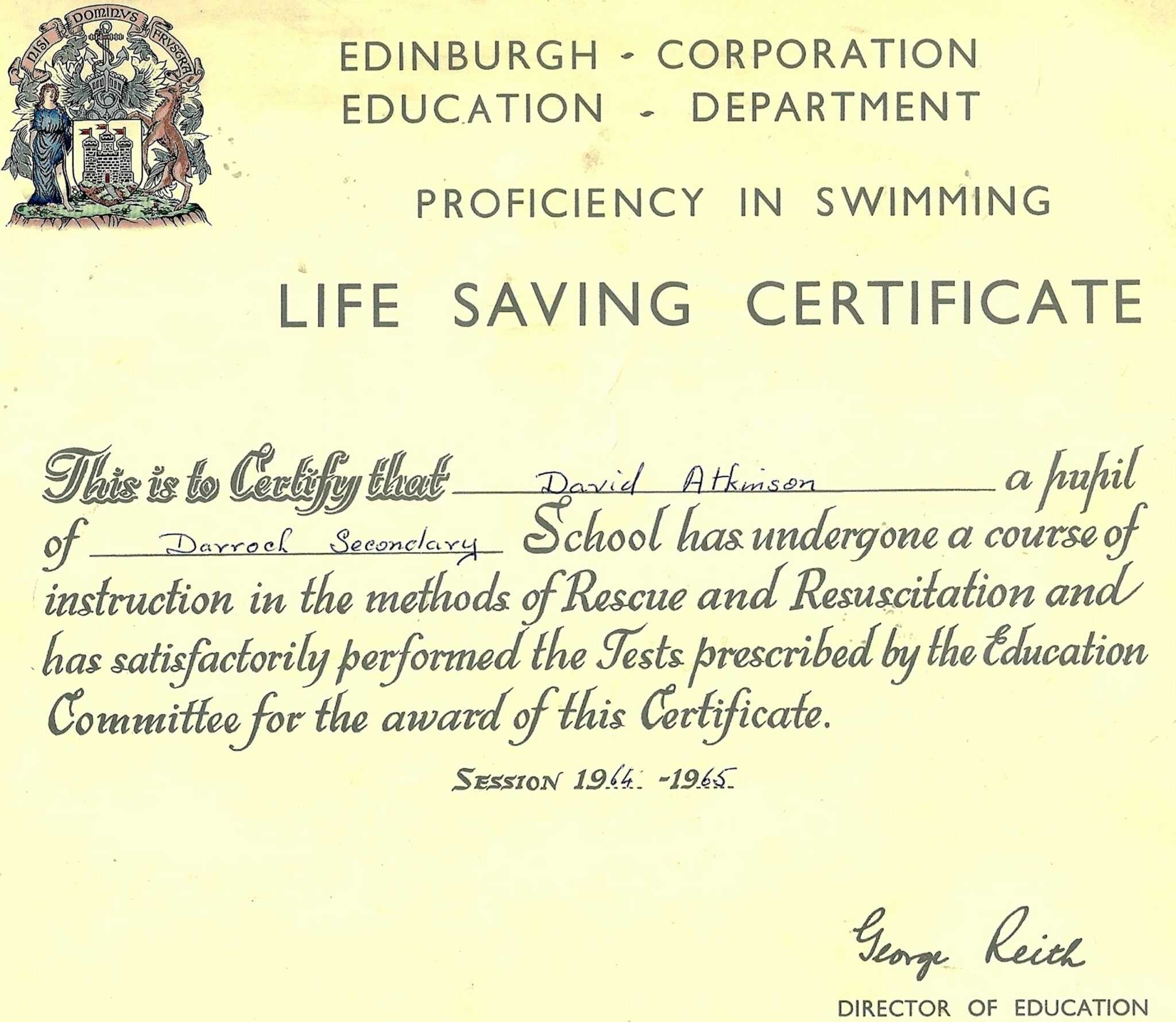Life Saving Award Certificate Template Professional Template