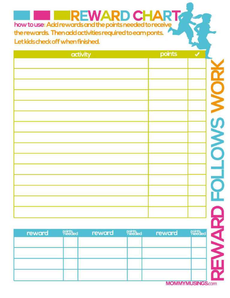 40 Printable Reward Charts For Kids (Pdf, Excel & Word) Intended For ...