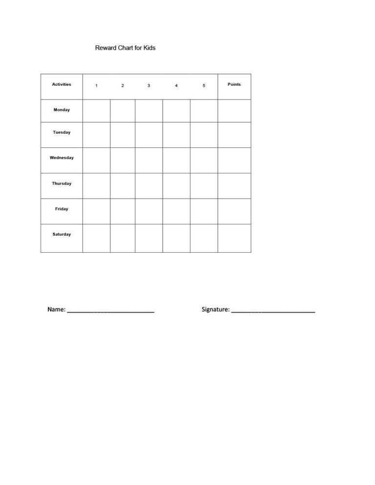 40 Printable Reward Charts For Kids (Pdf, Excel & Word) With Reward ...