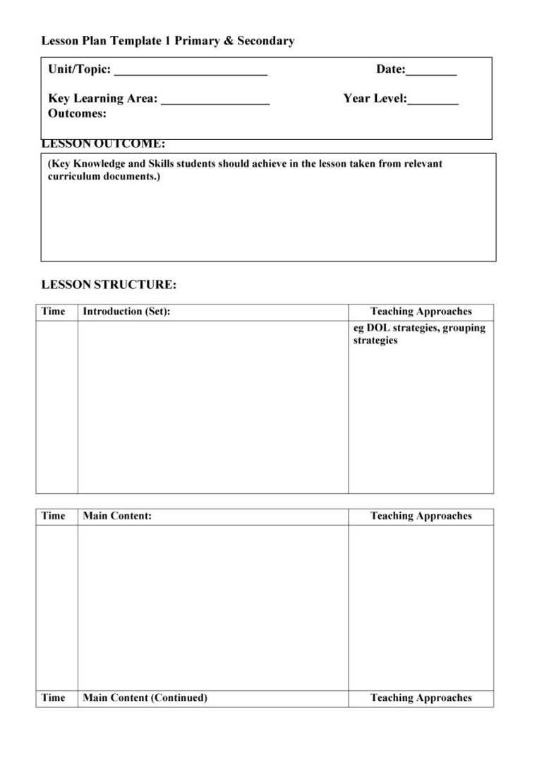 44 Free Lesson Plan Templates [Common Core, Preschool, Weekly] In Blank ...