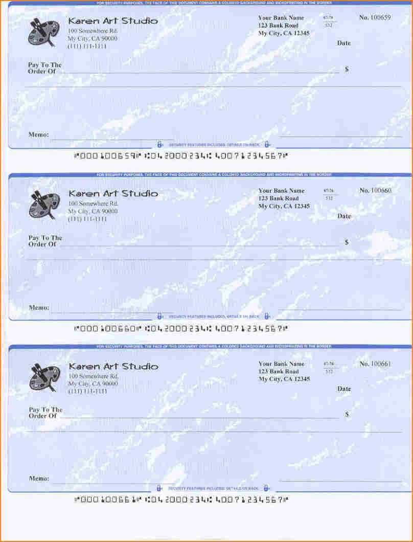 5 Blank Payroll Check Paper Secure Paystub Chicano Art Throughout 