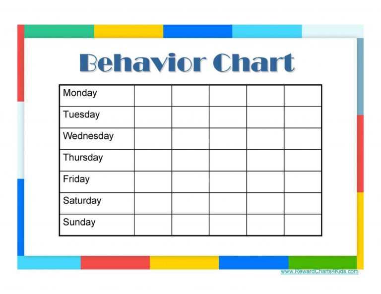 9 Free Behavior Chart Template – Word, Pdf, Docx With Reward Chart ...