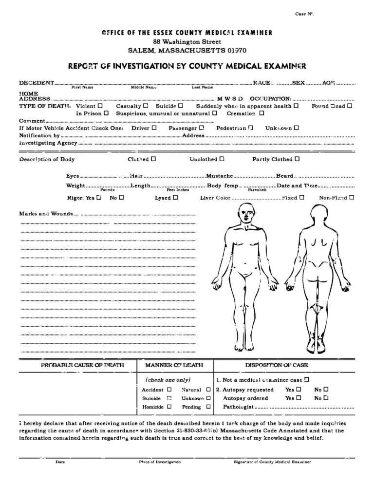 Autopsy Report Template Atlantaauctionco Intended For Blank Autopsy