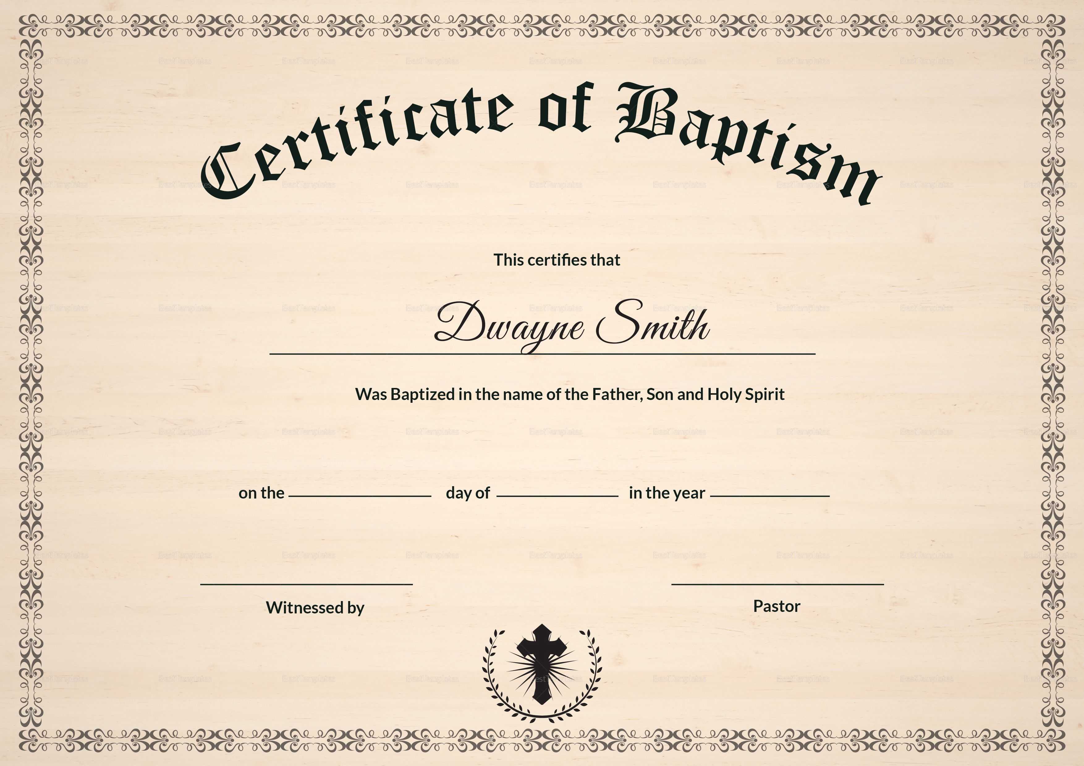 Is A Baptism Certificate The Same As A Birth Certificate