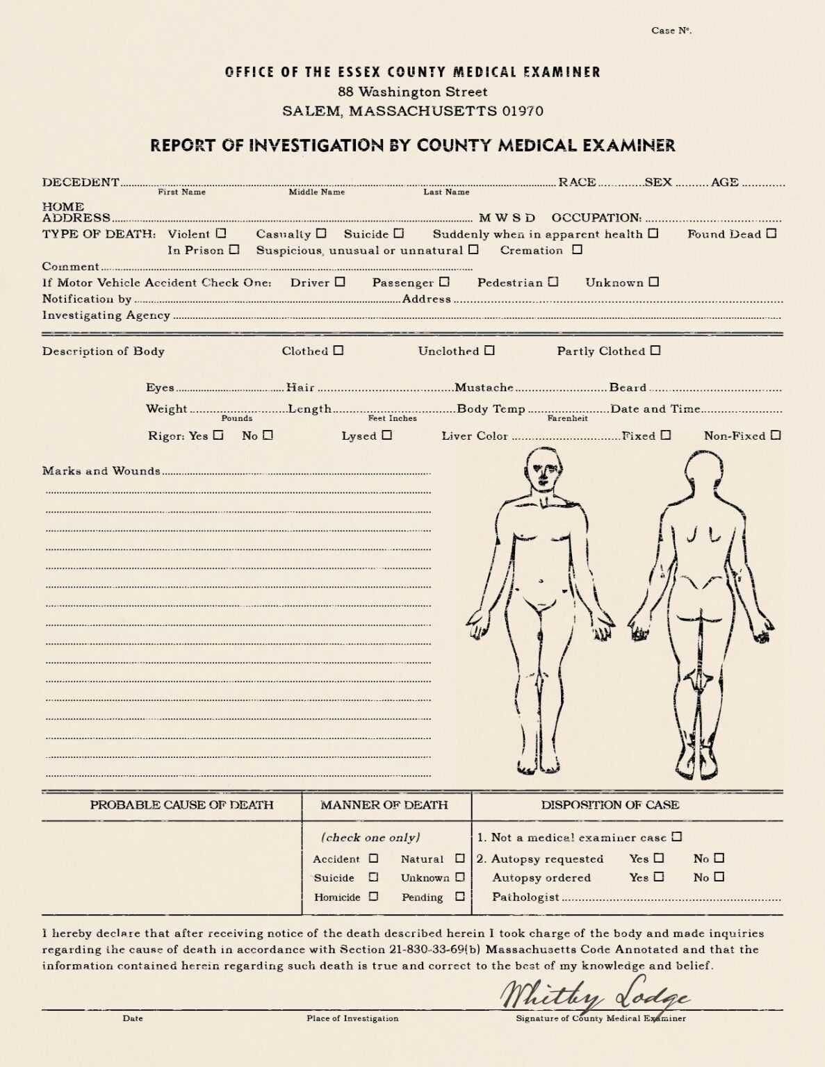 Best Photos Of Coroner s Report Template Blank Autopsy With Regard To 