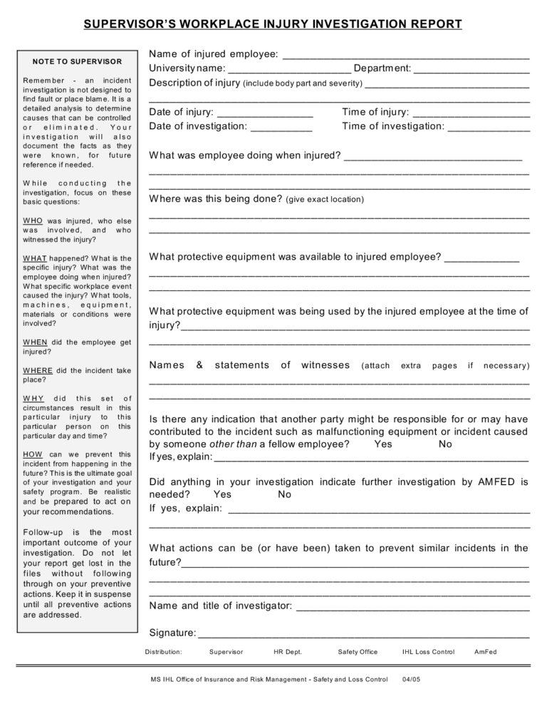 Best Photos Of Human Resources Incident Report Template For Hr