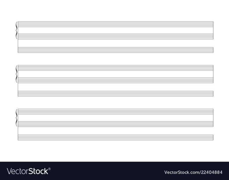 Blank Sheet Music Sheet For The Notation In Blank Sheet Music Template