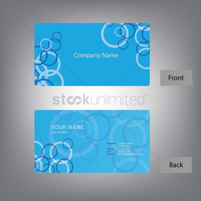 Front And Back Business Card Template Word 1311