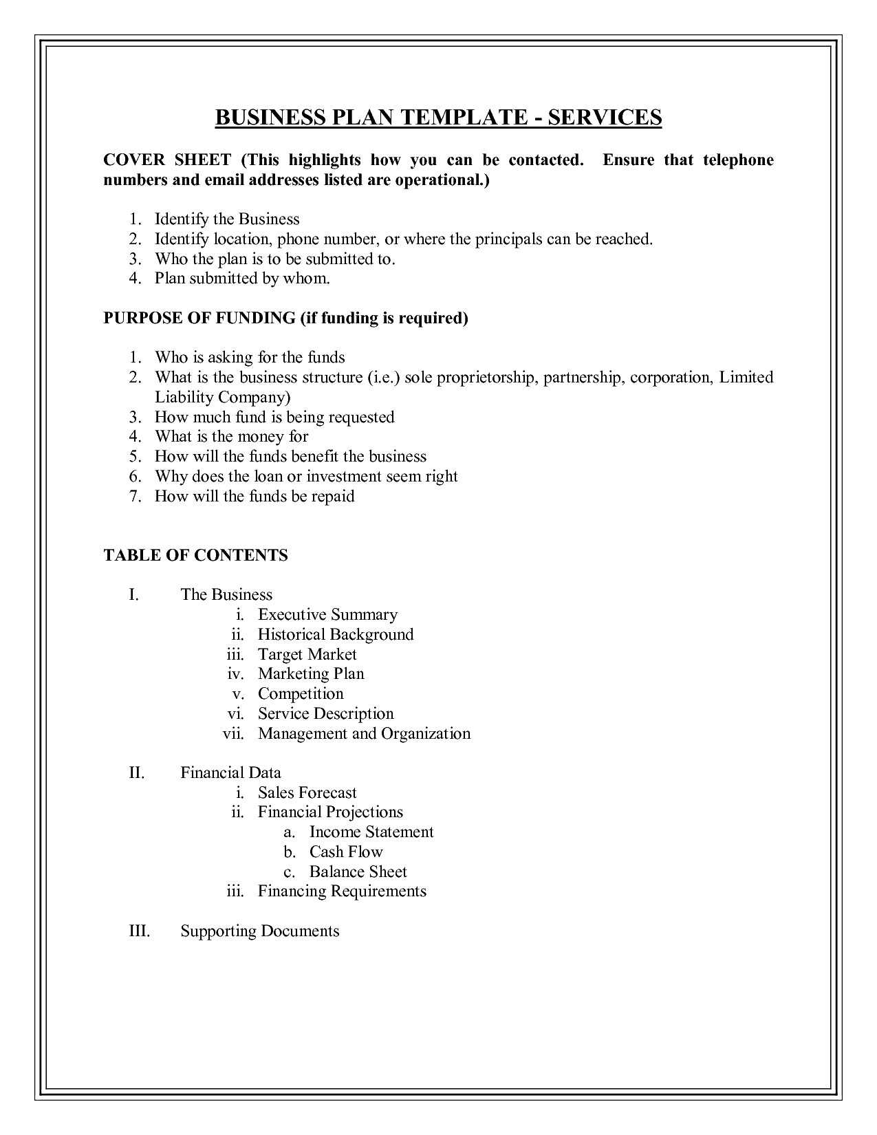  Business Plan Template Free Word Document Templaterecords Pertaining To 