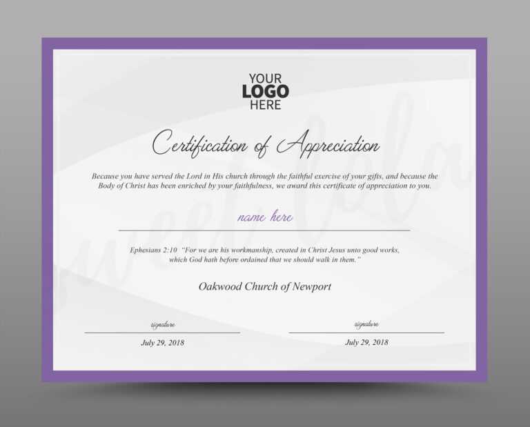 Certificate Template, Instant Download, Certificate Of Appreciation ...