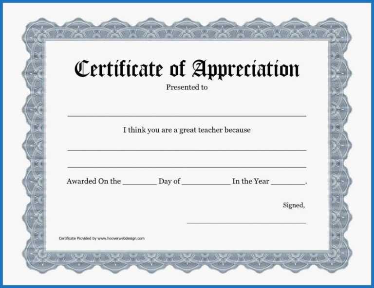 Certificate Templates: Free Template Certificate Of Appreciation ...