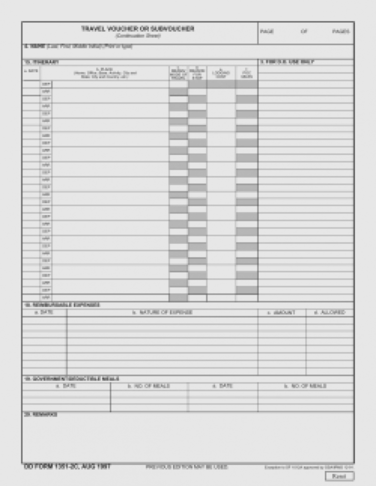 Dd Form 250 Instructions Completing Continuation Page 2501 In Dd Form