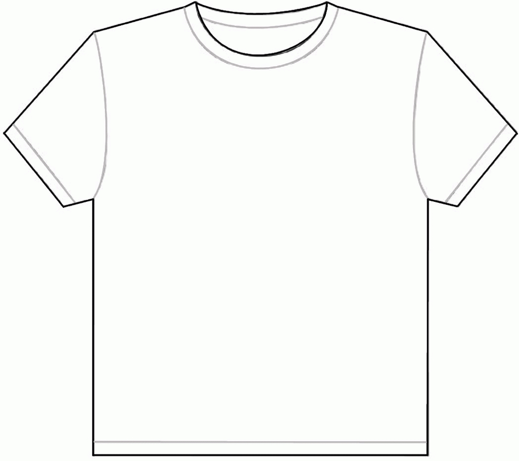 Free Printable Blank Tshirt Template That I Dont Have To Download