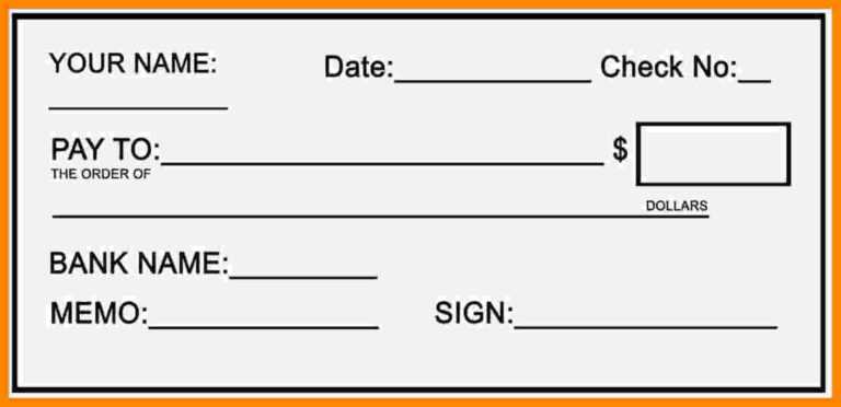 Blank Check Templates For Microsoft Word