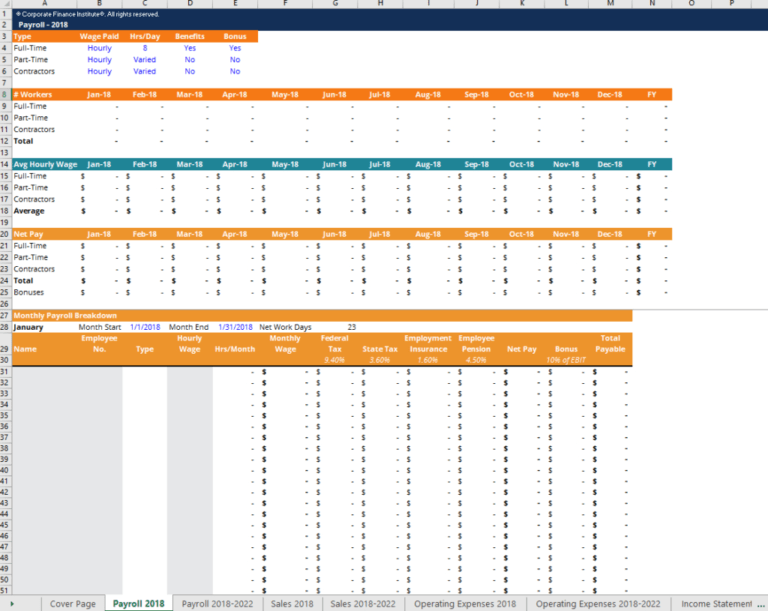 Liquidity Report Template