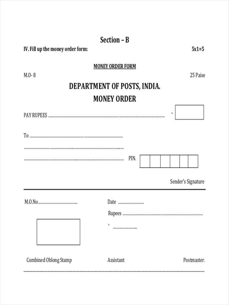 Free 5 Money Order Examples Samples In Pdf Examples Regarding 