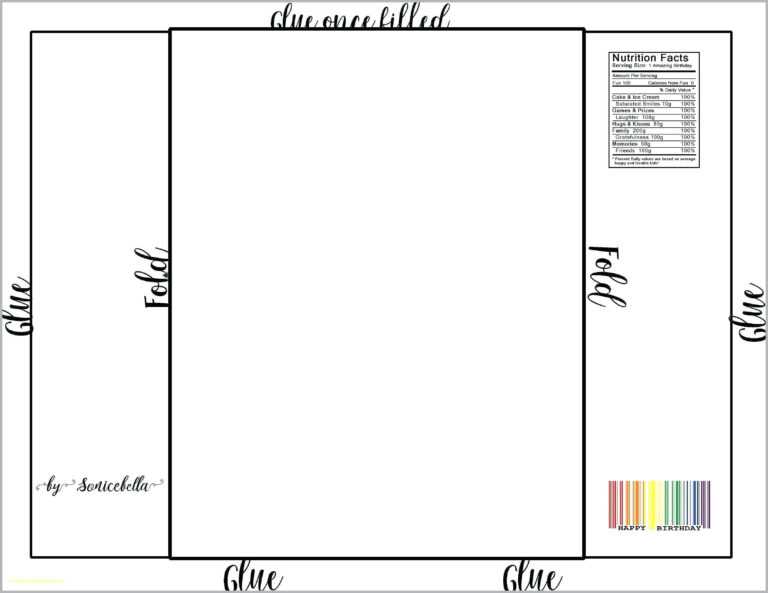 blank candy bar wrapper template for word