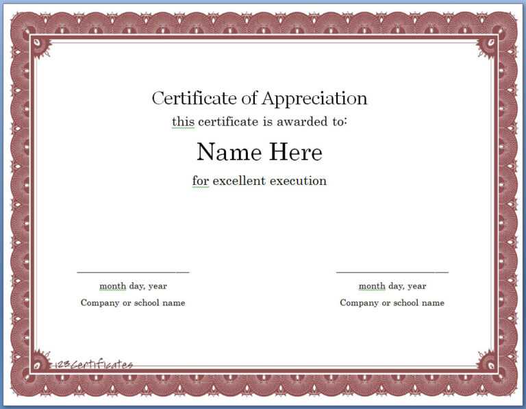 Free Editable Certificate Of Appreciation Template #1914 With Regard To ...