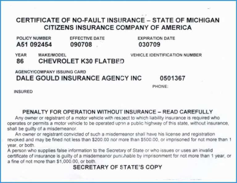 Free Fake Auto Insurance Card Template Admirably Proof Auto With Fake