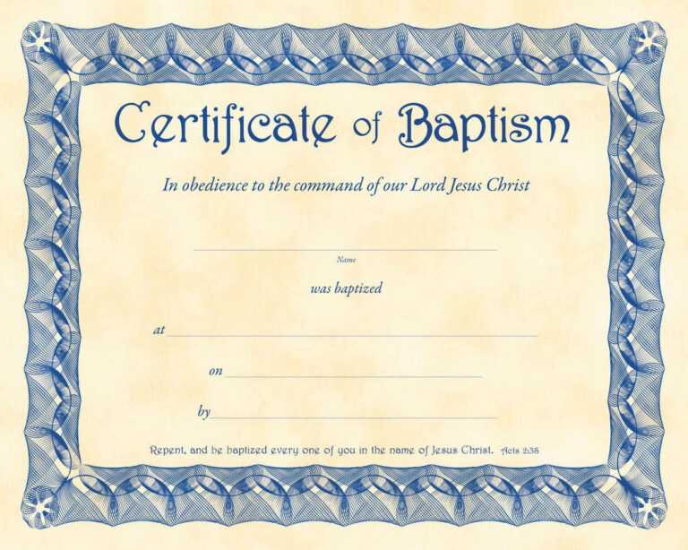 Free Printable Baptism Certificates Water Baby Christening Inside Baby ...