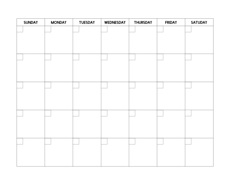 Free Printable Blank Calendar Template – Paper Trail Design Intended ...