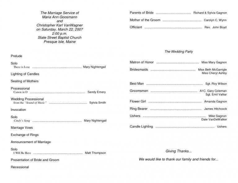 Free Printable Church Bulletin Templates Anniversary Program Pertaining 