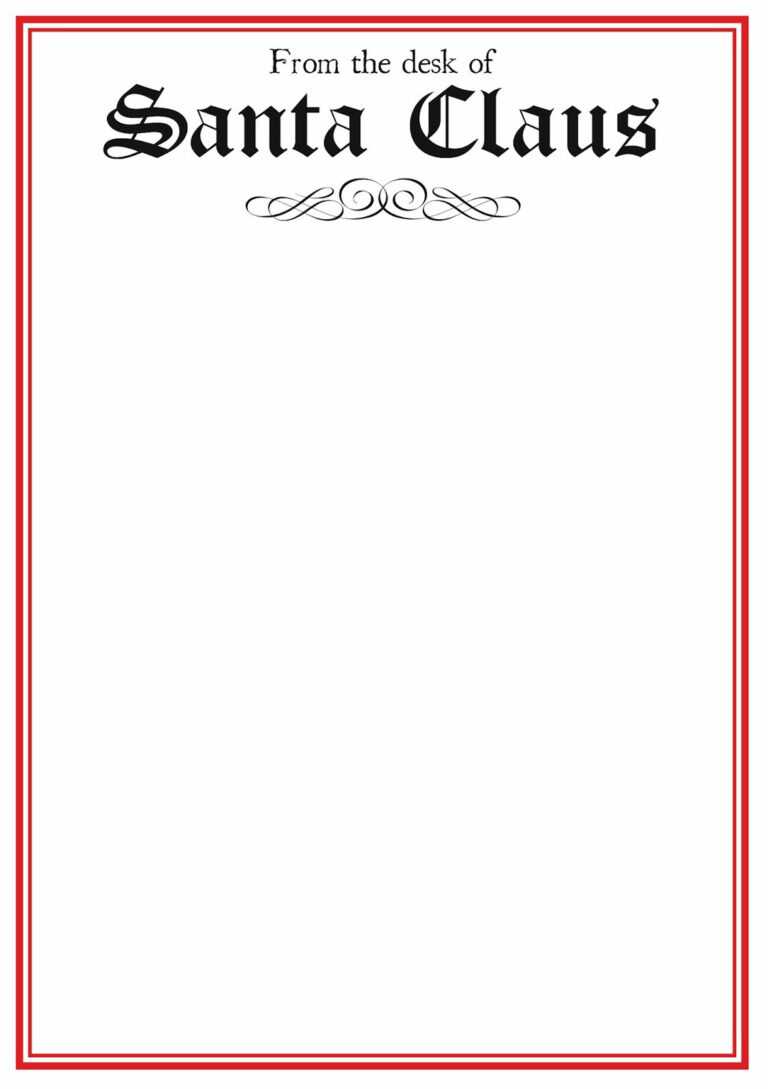 Free Printable Letter From Santa Template Word Collection In Blank ...