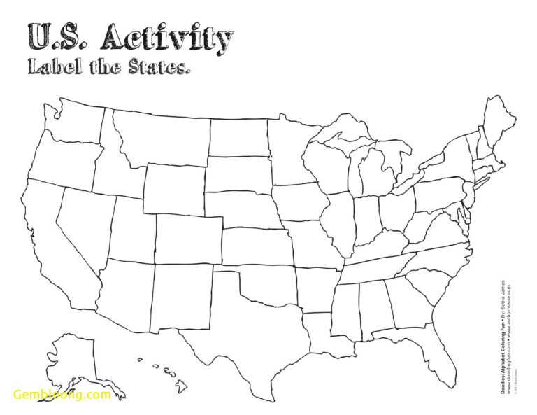 Free Printable Map Of The United States Blank Refrence Us Regarding Blank Template Of The United 9841