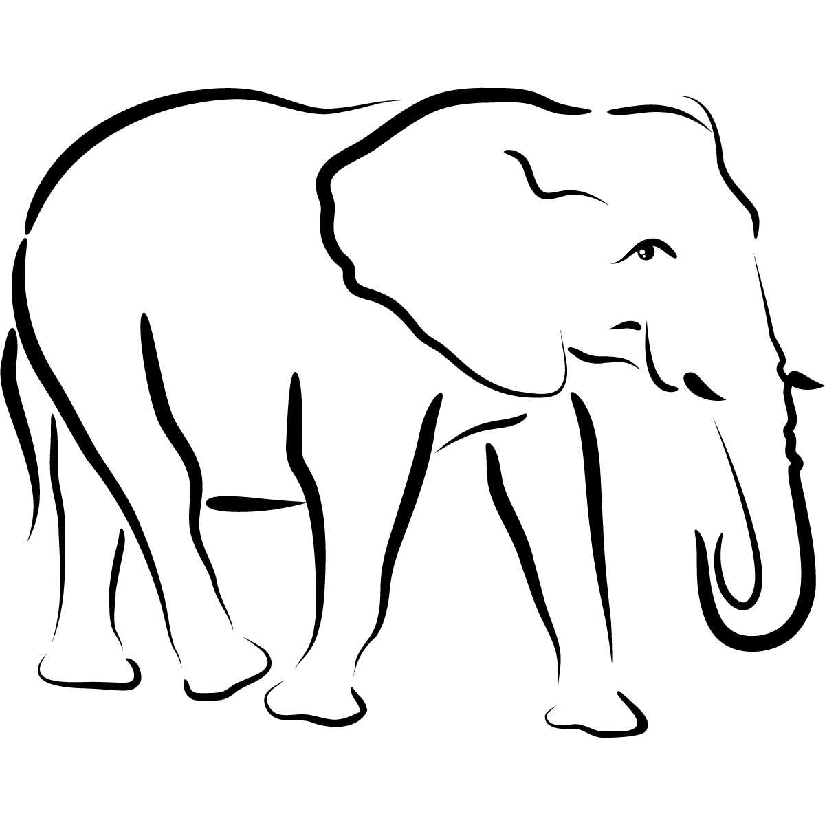 Free Simple Elephant Outline Download Free Clip Art Free For Blank 