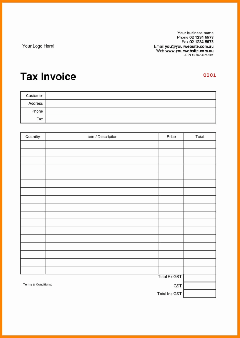 Free Simple Invoice Template Word Blank For Mac Pdf Invoices Inside