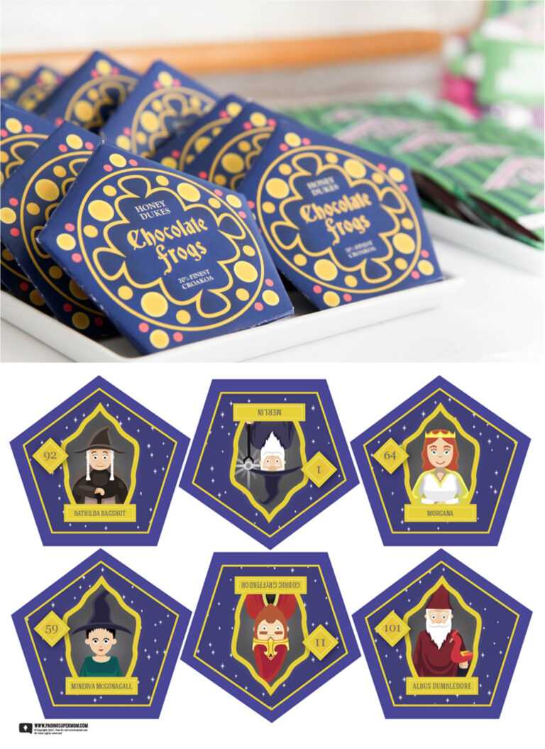 Harry Potter Chocolate Frogs Free Printable Template For With Regard