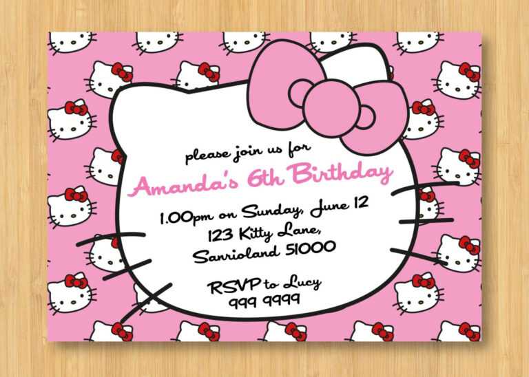 Hello Kitty Birthday Invitations Printable Free Invitation Throughout Hello Kitty Birthday 