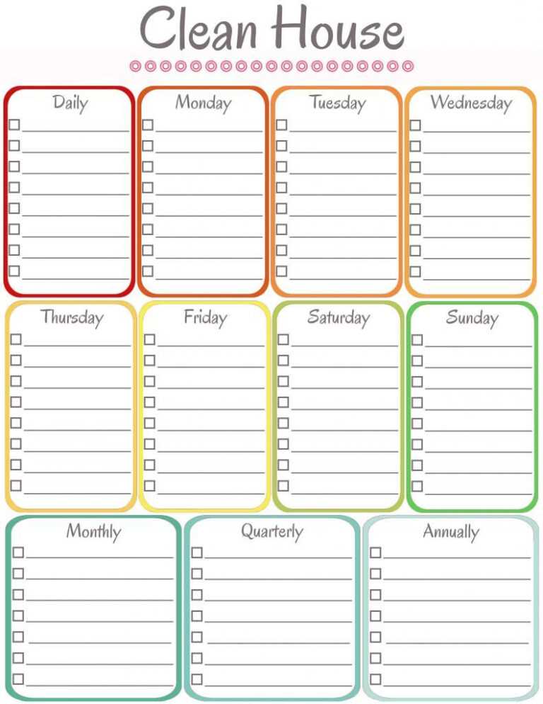 Home Management Binder – Cleaning Schedule | Organizing And With Regard ...