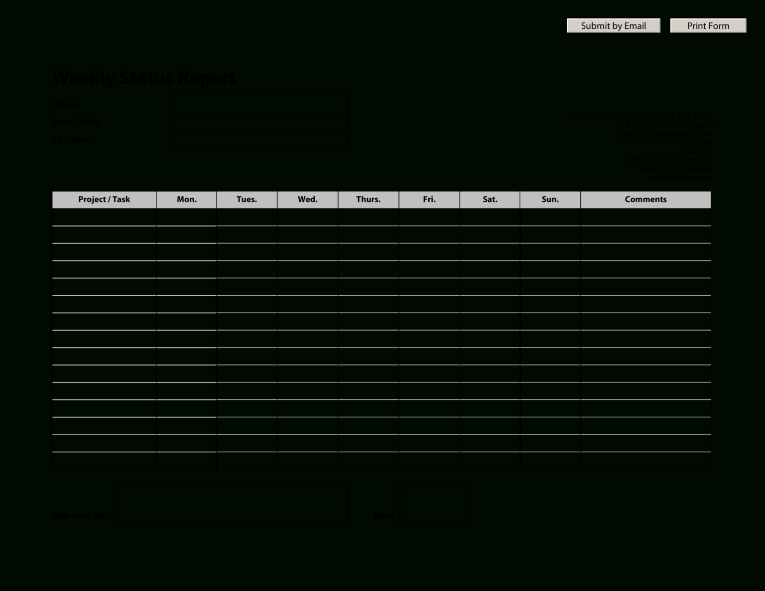 Hr Weekly Status Report – Download This Hr Weekly Status For Monthly ...