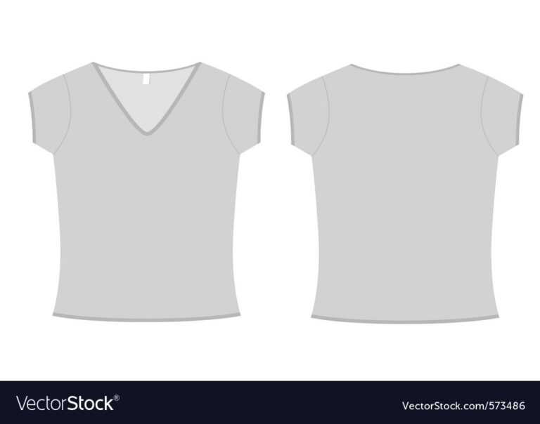 Ladies Vneck Tshirt Template Pertaining To Blank V Neck T Shirt Template Professional Template 9790