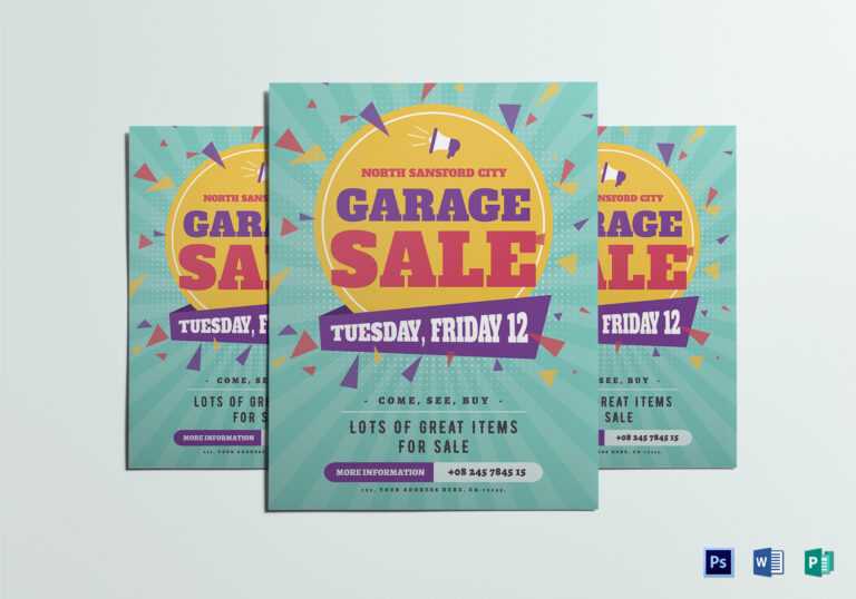 Large Garage Sale Flyer Template In Yard Sale Flyer Template Word ...