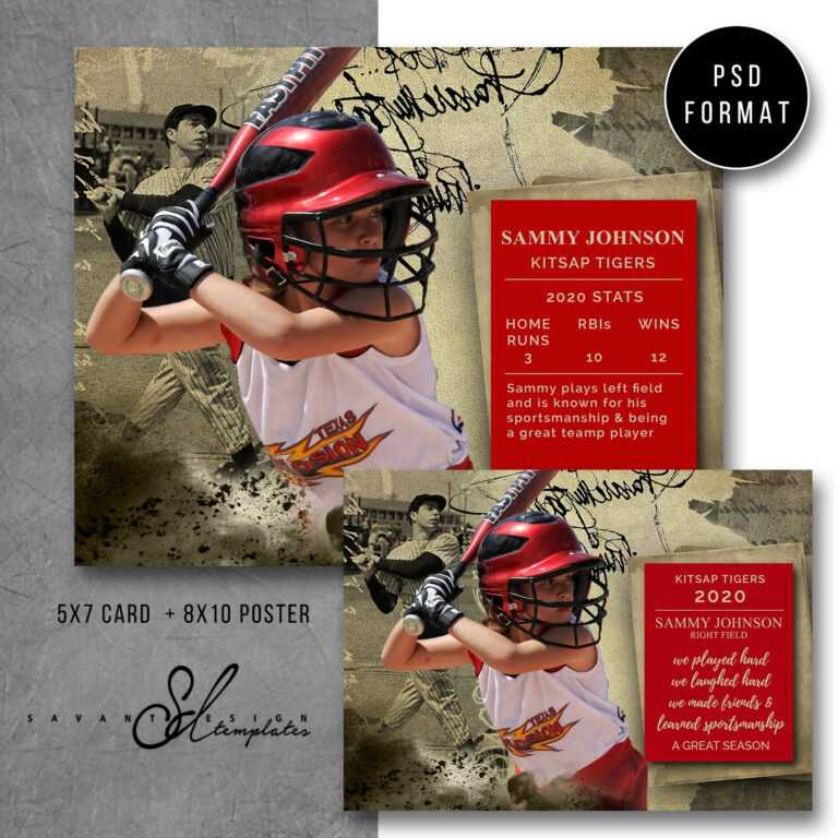 Baseball Card Template Mockup | Andrea's Illustrations with Baseball ...