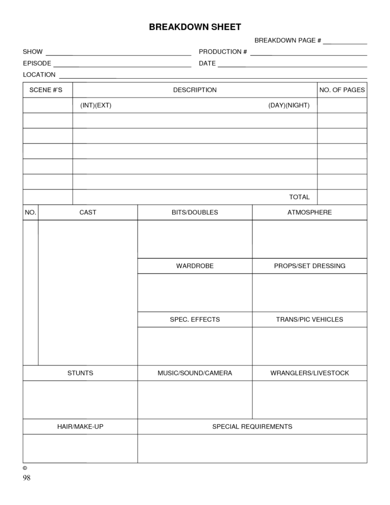 Shooting Script Template Word – Xfanzexpo.com