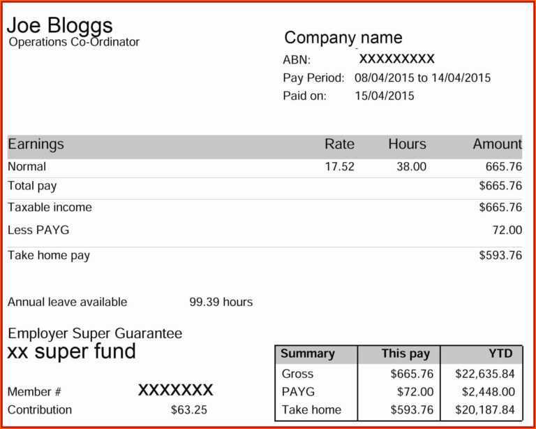 Printable Payroll Template With Form Sample : Venocor in Blank Payslip ...