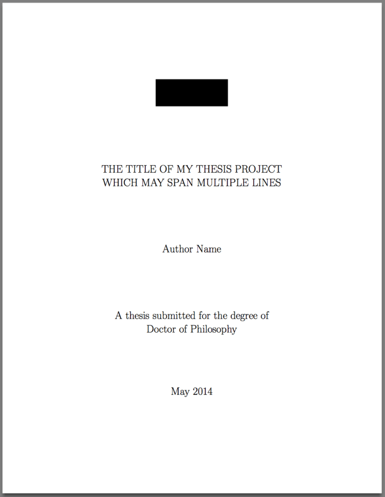 Template For Latex Phd Thesis Title Page – Texblog with regard to Latex ...