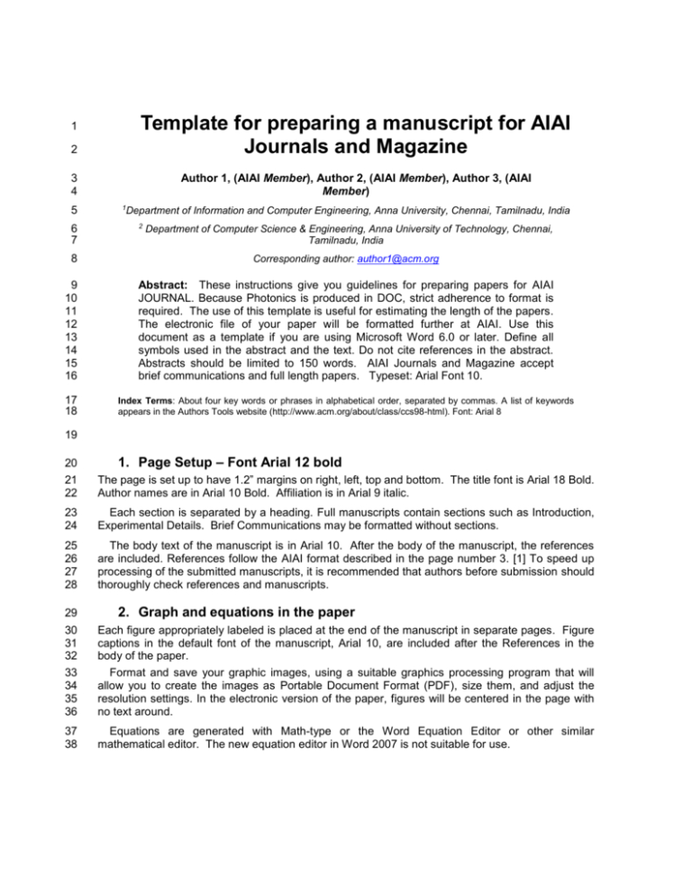 Template For Preparing A Manuscript For Ieee Photonics Journal Within ...